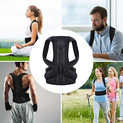 Adjustable Back Shoulder Posture Corrector Belt- Body Upper and Lower Back Pain Relief