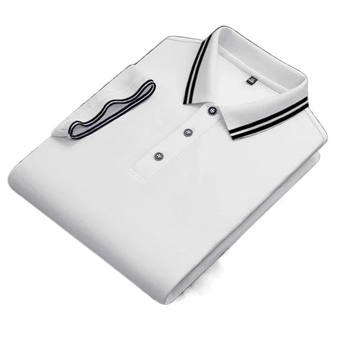 Men's High-End Pure Cotton Polo Shirt with Embroidery – Smart Casual Spring/Summer Fashion