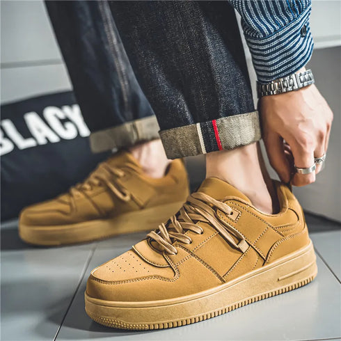 Men's Classic Lace Up Shoes-Casual Low Top Sneakers