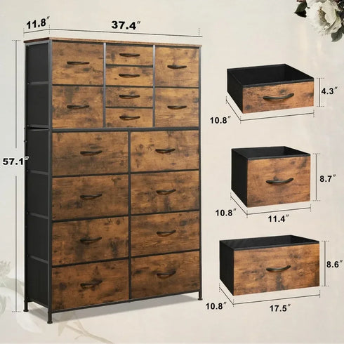 Wood Top Makeup Dressing Table with Storage for Bedroom and Hallway - Women's Furniture Closet