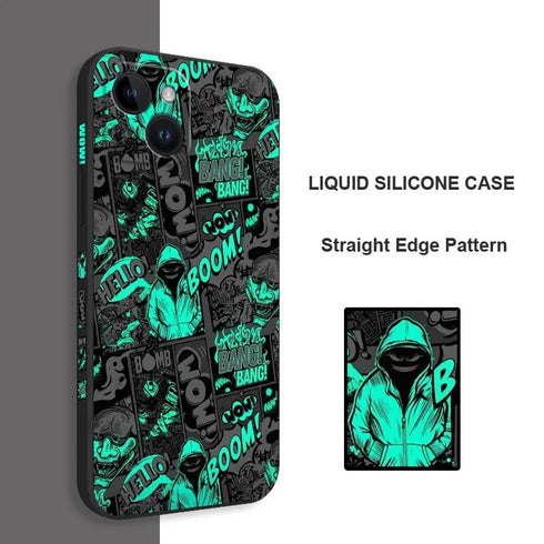 Middle Finger Bats Silicone Phone Case for iPhone 15 to SE - Phone Cover