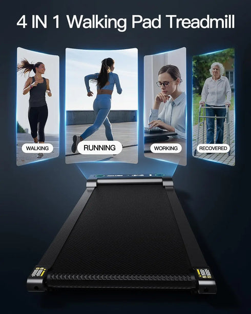 2.5HP 4-in-1 Walking Pad Treadmill – Under Desk, Remote Control, 3.8 MPH Speed
