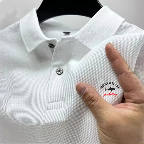 High Quality Men's CasualMen’s Smart Casual Knit Polo Shirt – Lightweight Polyester, Short Sleeve, Summer WearT-shirt, Men's Shirt, Revers Manches and Courtesy, Polo T-shirt, Inpris Top, Fashion, 2025
