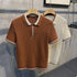Men’s Casual Cotton Polo Shirt – Breathable Solid Color Design for Everyday Comfort