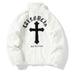 Cross Embroidery Oversized Fleece Jacket – Harajuku Streetwear Hip Hop Fluffy Zipper Coat for Men