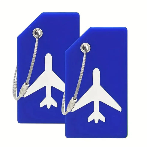 2pcs Name ID Card Silicone Travel Luggage Tag Suitcase Travel Accessories Quickly Discover Luggage Tag Name Baggage Information