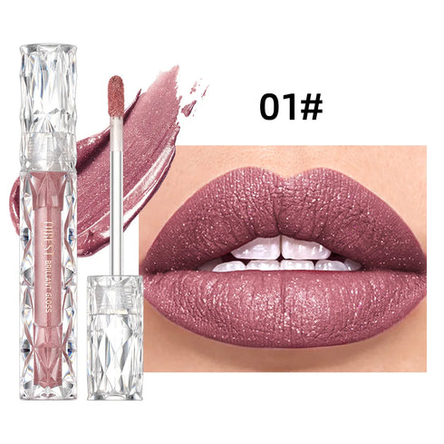 QIBEST Diamond Glitter Liquid Lipstick – Long-Lasting, Moisturizing & Waterproof Shimmer Lip Gloss