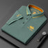 Men’s Casual Embroidered Polo Shirt – Short Sleeve, Anti-Pilling Polyester, Buttoned Design