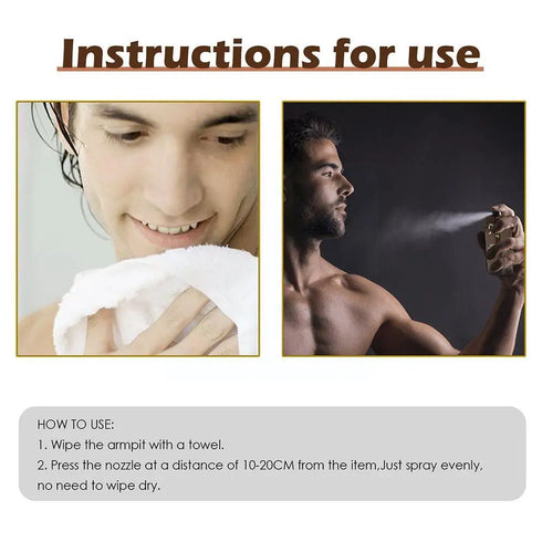 North Moon Men's Deodorant Body Odor Sweat Spray - Odor Removal Sweating Antiperspirants