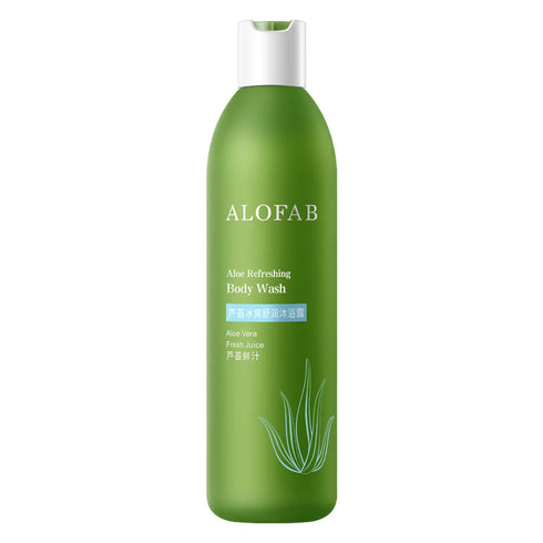 ALOFAB Organic Aloe Vera Body Wash: Fresh Juice, Hydrating, Soothing - Botanical Ingredients