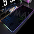 Large RGB Mouse Pad- XXL Geometric Desk Pad-LED Gaming Mouse Pad