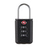 Anti-theft 3 Digit Combination Lock TSA Customs Password Lock Suitcase Luggage Coded Lock Cabinet Lock Contrast Color Padlock