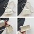 Women’s PU Leather Chain Shoulder Bag – Ribbon Buckle Square Crossbody Handbag for Parties