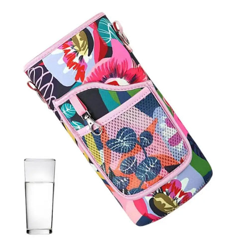 64 Oz Water Bottle with Shoulder Strap-Insulated Half Gallon Sleeve Water Bottle