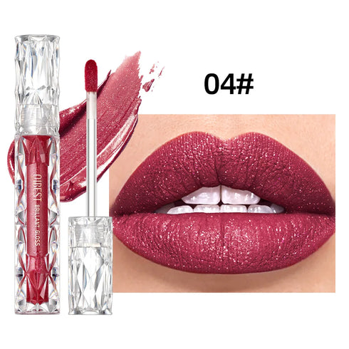 QIBEST Diamond Glitter Liquid Lipstick – Long-Lasting, Moisturizing & Waterproof Shimmer Lip Gloss