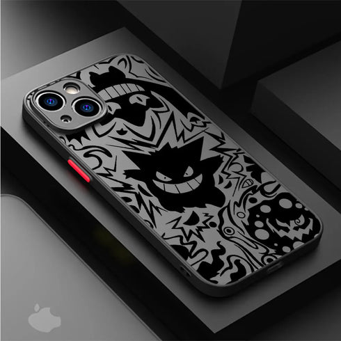 Pokemon Gengar Soft Case for iPhone 15 to SE - Phone Coque Cover