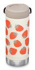 12 fl oz Stainless Steel Insulated Water Bottle Twist Cap Strawberries