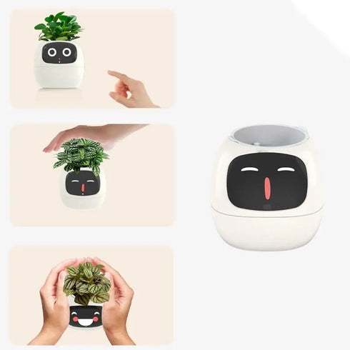 Smart USB Rechargeable Plant Pot - Indoor Flower Pot for Easy and Fun Plant Care, Perfect for Home Decoration