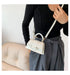 Women’s PU Leather Chain Shoulder Bag – Ribbon Buckle Square Crossbody Handbag for Parties