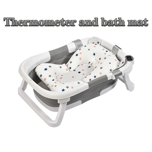 Thermosensitive Antibacterial Folding Baby Bathtub – Portable & Multi-Functional