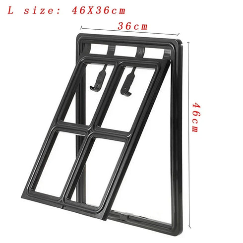 Lockable Plastic Pet Dog Cat Kitty Door for Screen Window Security Flap Gates  Tunnel  Fence Free Access   Home