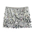 Women's High Waist Silver Sequin Mini Skirt – Elegant Shiny Glitter Short Skirt for Fashion-Forward Y2K Street Style, Spring 2024 Edition