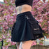 Punk Style Lace-Up Mini Skirt - Edgy A-Line Design for All Seasons