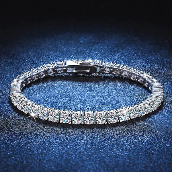18K Gold Moissanite Tennis Bracelet for Men & Women – Certified Fine Jewelry