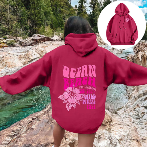 Fleece-Lined Long Sleeve Sweatshirt for Fall and Winter Streetwear, Casual Loose Fit Pullover for Layering and Everyday Comfort