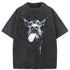 Vintage Gothic Letter Dog Print Oversized Hip Hop T-Shirt - Men's Punk Streetwear Summer Tops