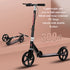 Portable Big Wheels Kick Scooter - Foldable with Adjustable Handlebars & Dual Braking System