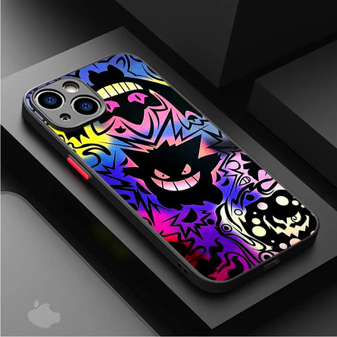 Pokemon Gengar Soft Case for iPhone 15 to SE - Phone Coque Cover