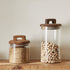 650/1100/1800ml Glass Food Storage Jar with Wooden Lid – Canister for Coffee, Tea, Grains & Snacks