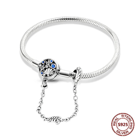 925 Sterling Silver Heart Charm Bracelet with AAA Zircon – Trendy and Elegant Jewelry for Women, Perfect for Parties & Special Occasions