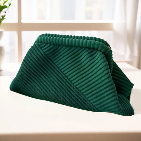 Shunmaii Women's Corduroy Evening Clutch Bag – Large Capacity Fashion Shoulder Bag with Chain Strap for Elegant and Casual Occasions