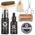 Beard Growth Kit Beard Hair Enhancer Growth Thickening Activator Serum beard oil, beard balm, bamboo brush comb Beard care kit