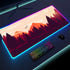 Colorful LED Gaming Mouse Pad-Firewatch Forest RGB Mousepad-Luminous Desk Mat