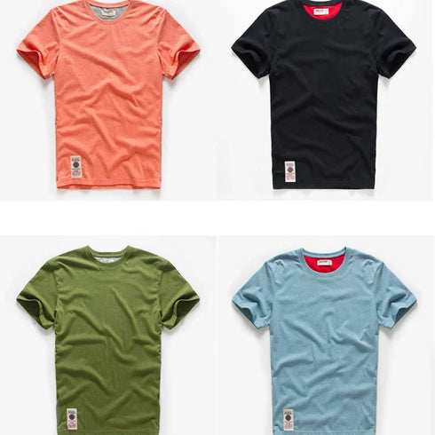 Men's Basic Summer T Shirt-Causal Short Sleeve Cotton Top