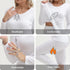 Women's Fleece-Lined Thermal Underwear Set - Warm Cotton High-Rise Base Layer