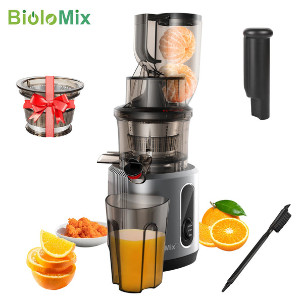 BioloMix Cold Press Juicer, 200W 40-65RPM - Slow Masticating Juicer