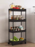 3/4 Tier Rolling Utility Cart – Slim Movable Storage Rack for Kitchen, Bathroom & Livingroom