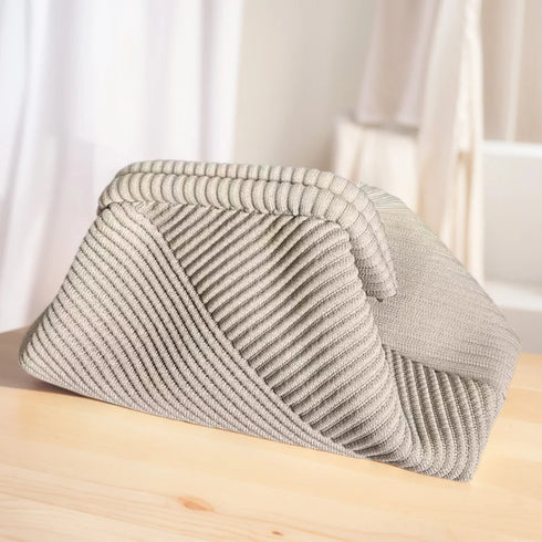 Shunmaii Women's Corduroy Evening Clutch Bag – Large Capacity Fashion Shoulder Bag with Chain Strap for Elegant and Casual Occasions