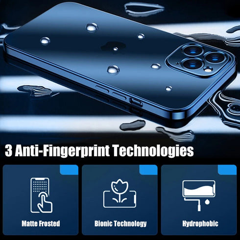 Luxury Plating Square Frame Silicone Transparent Case on For iPhone 11 12 13 14 15 Pro Max X XR XS Max 7 Plus Clear Back Cover