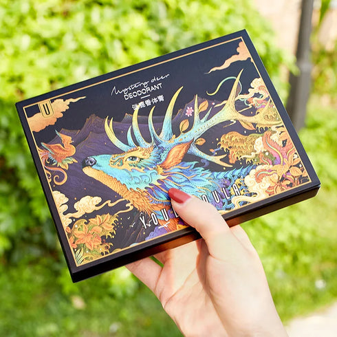 New Elk Longlasting Solid Perfume-Portable Deodorant Body Case Set