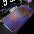 Large RGB Mouse Pad-XXL Geometric Desk Pad-LED Gaming Mouse Pad