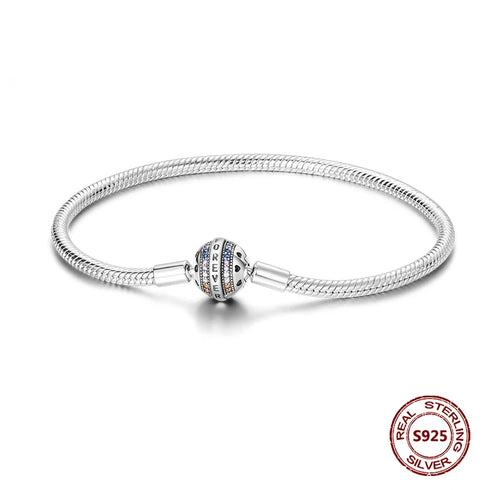 925 Sterling Silver Heart Charm Bracelet with AAA Zircon – Trendy and Elegant Jewelry for Women, Perfect for Parties & Special Occasions