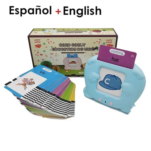 Interactive Kids Learning Machine with Talking Flash Cards - Multilingual Educational Toy for Ages 3-12, Rechargeable Audio Book