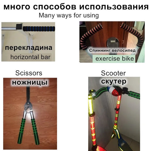 Multiuse Foam Handle Bar Grips – Durable & Comfortable Hand Grips for Cycling and Home Workout Equipment