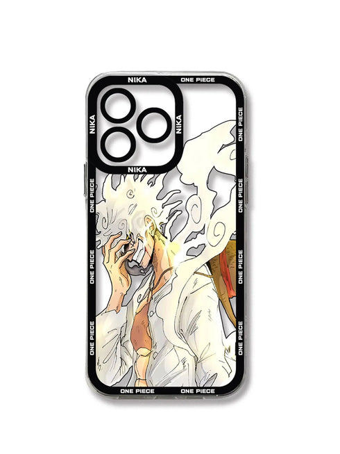 Japan Anime Luffys Gear 5 Phone Case For iPhone 15 14 13 12 Mini 11 Pro Max X XR XS 8 SE 2020 Plus One Pieces Transparent Cover