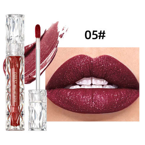 QIBEST Diamond Glitter Liquid Lipstick – Long-Lasting, Moisturizing & Waterproof Shimmer Lip Gloss